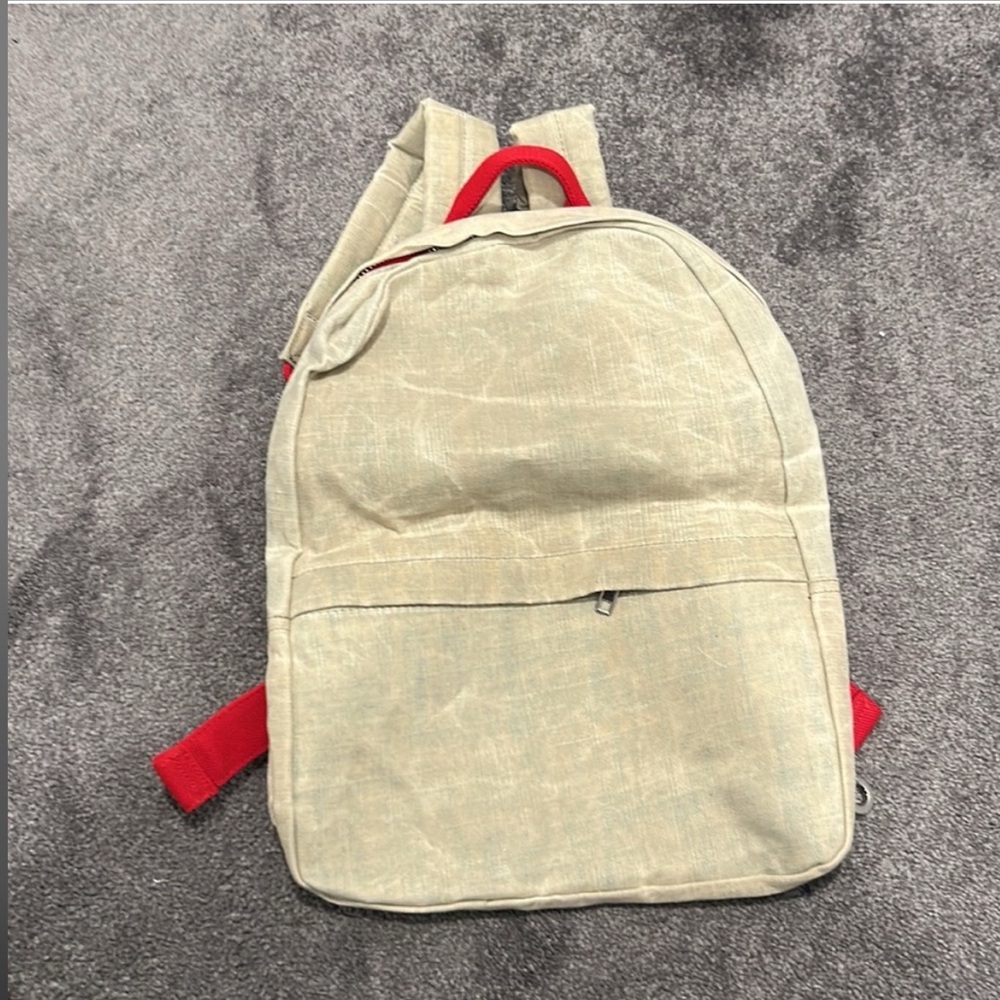Urban Outfitters Beige and Red Backpack